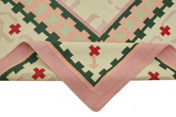 9x14 Tribal Dhurrie Kilim Rug - 48902