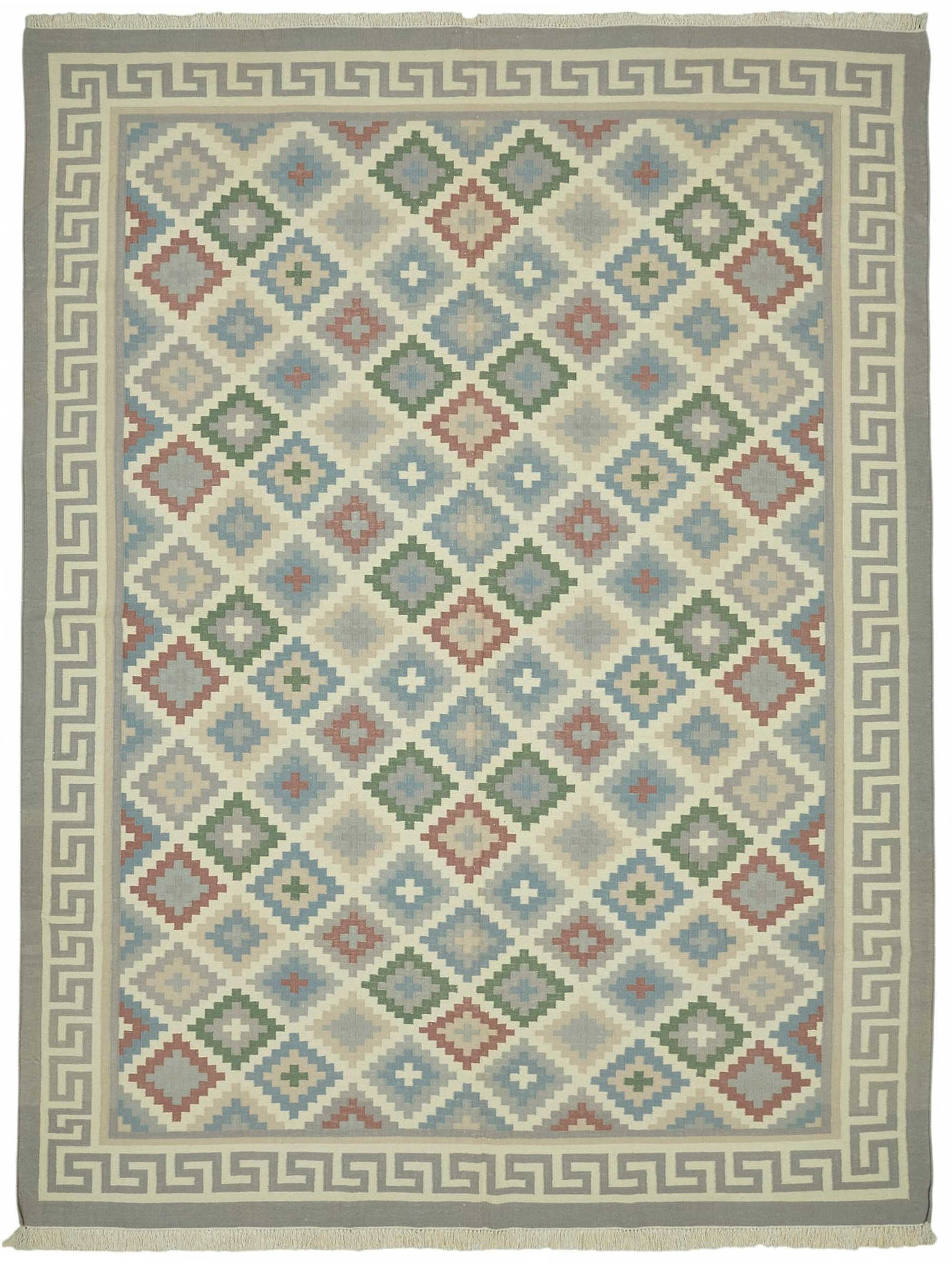 10x14 Hand-Woven Dhurrie Kilim Rug - 48903
