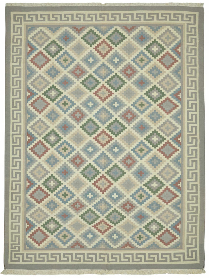 10x14 Hand-Woven Dhurrie Kilim Rug - 48903