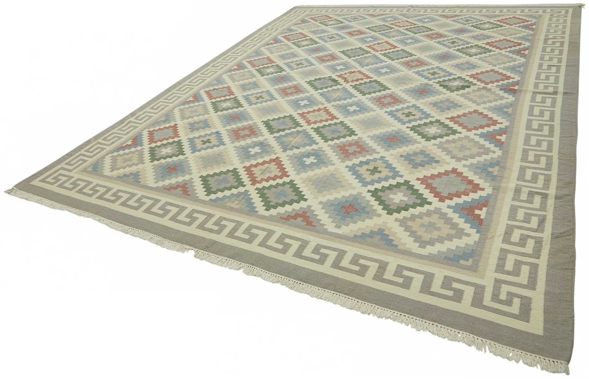 10x14 Hand-Woven Dhurrie Kilim Rug - 48903