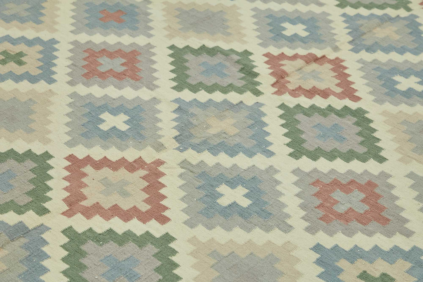 10x14 Hand-Woven Dhurrie Kilim Rug - 48903