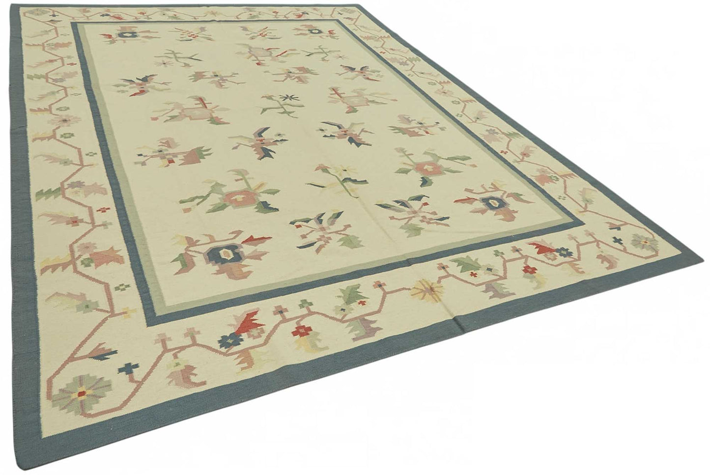 9x12 Handwoven Tribal Dhurrie Kilim Rug - 48904