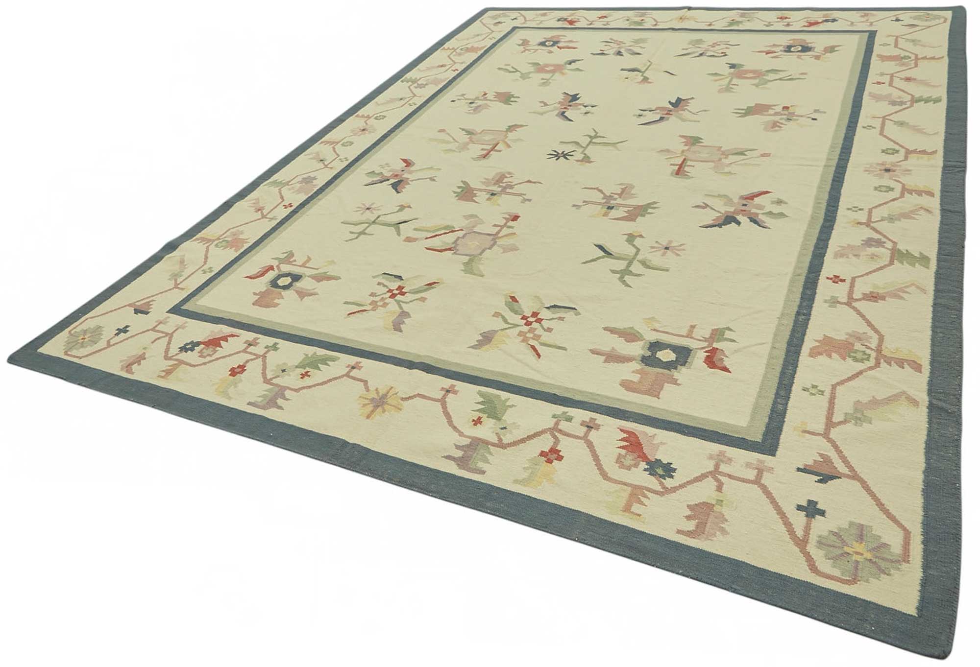 9x12 Handwoven Tribal Dhurrie Kilim Rug - 48904