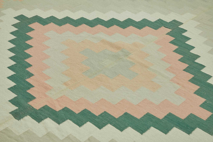10x13 Geometric Dhurrie Kilim Rug - 48905