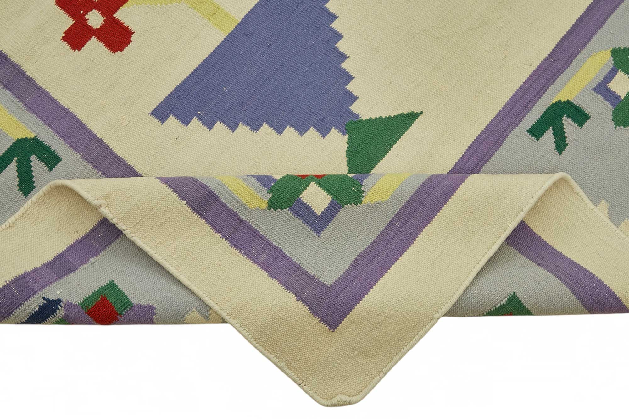 9x14 Geometric Dhurrie Kilim Rug - 48906