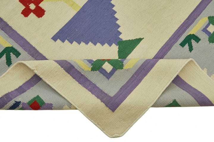 9x14 Geometric Dhurrie Kilim Rug - 48906