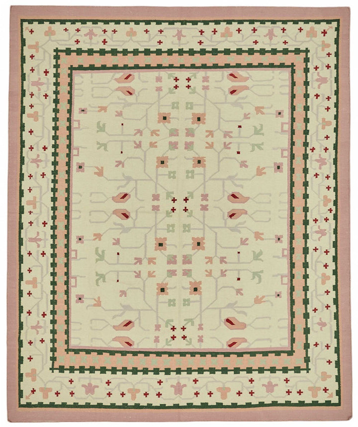8x10 Handwoven Tribal Dhurrie Kilim Rug - 48907