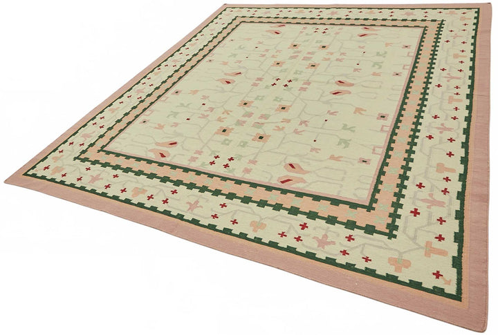 8x10 Handwoven Tribal Dhurrie Kilim Rug - 48907