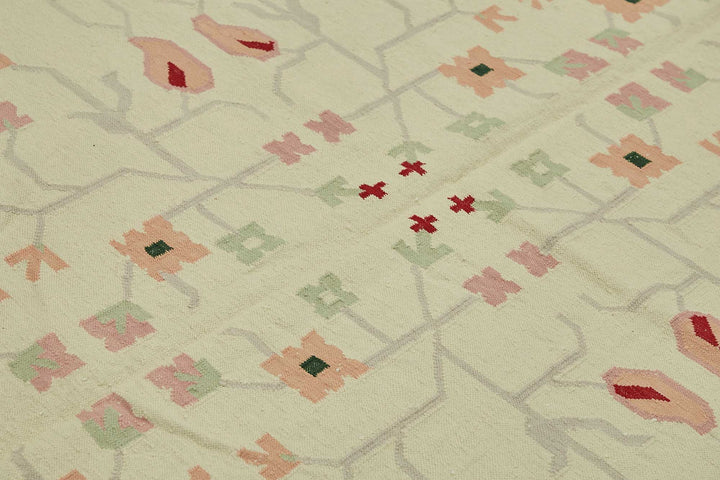 8x10 Handwoven Tribal Dhurrie Kilim Rug - 48907