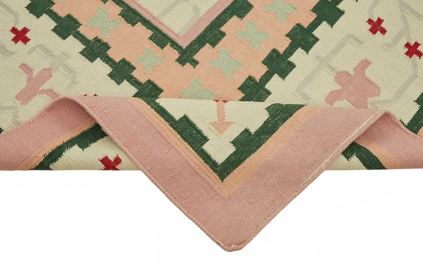 8x10 Handwoven Tribal Dhurrie Kilim Rug - 48907