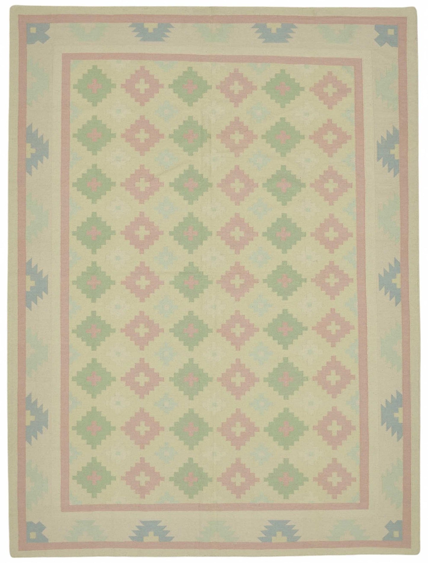 9x12 Geometric Dhurrie Kilim Rug - 48908