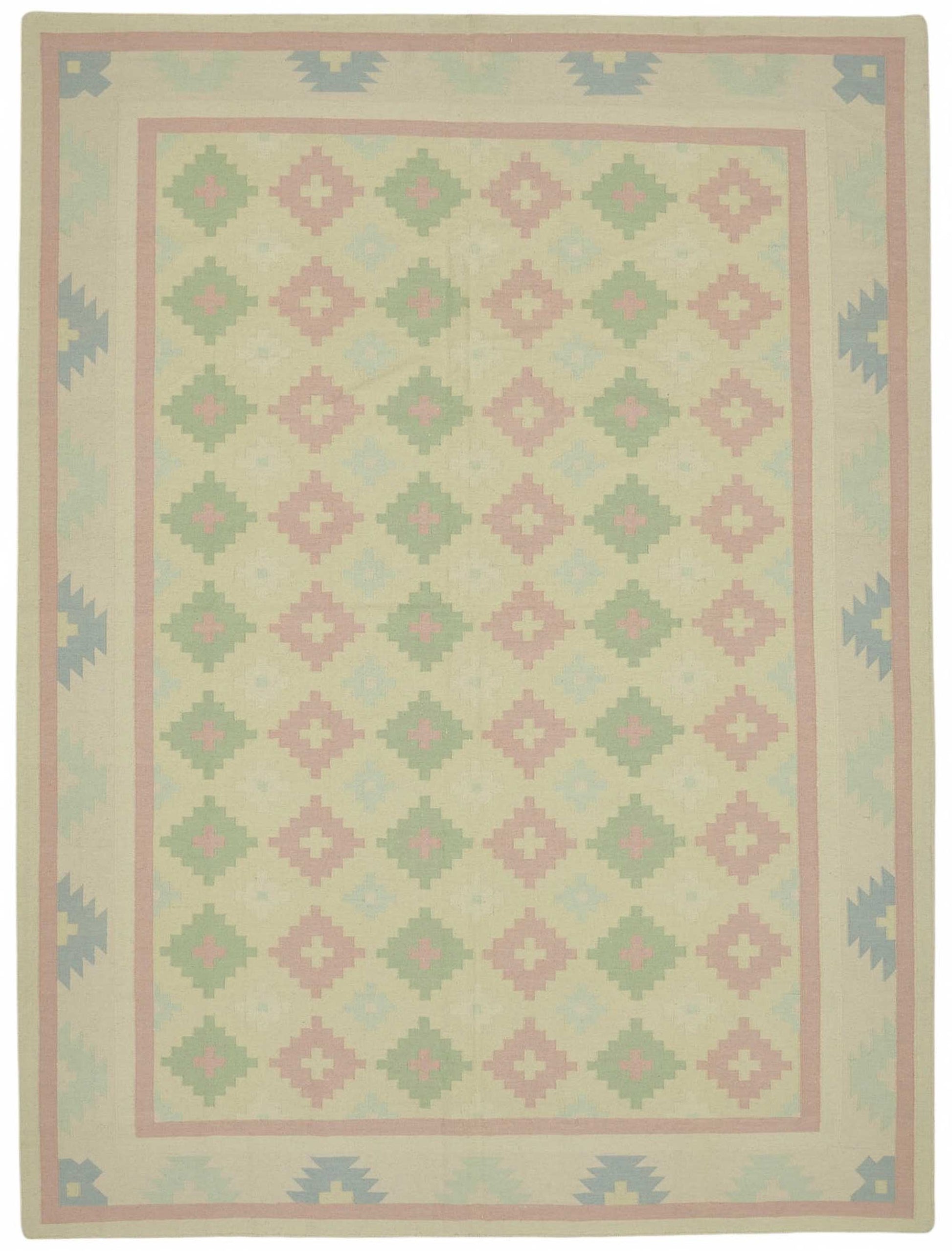 9x12 Geometric Dhurrie Kilim Rug - 48908