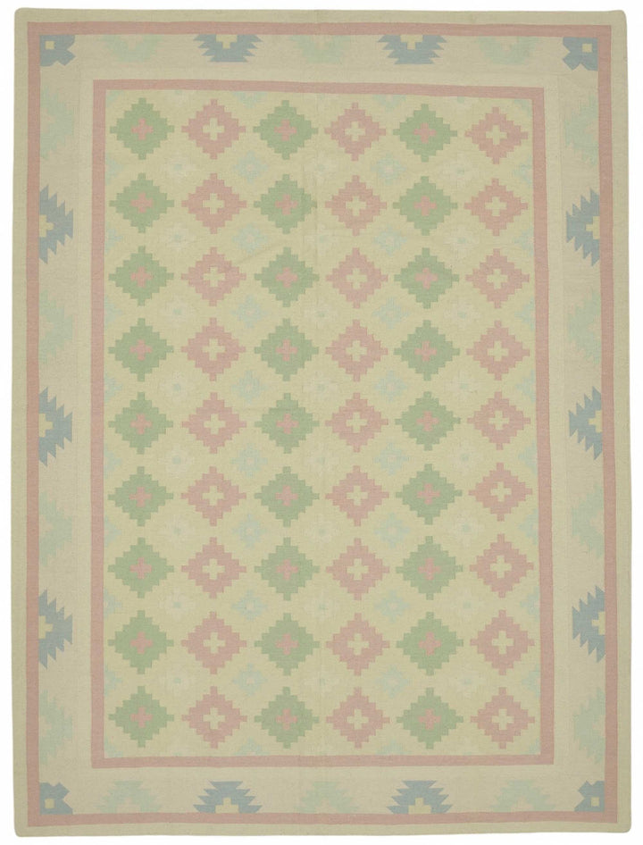 9x12 Geometric Dhurrie Kilim Rug - 48908