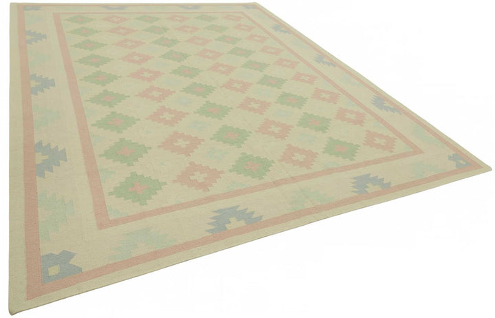 9x12 Geometric Dhurrie Kilim Rug - 48908