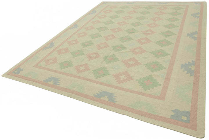 9x12 Geometric Dhurrie Kilim Rug - 48908