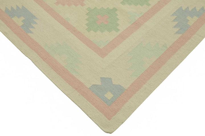 9x12 Geometric Dhurrie Kilim Rug - 48908