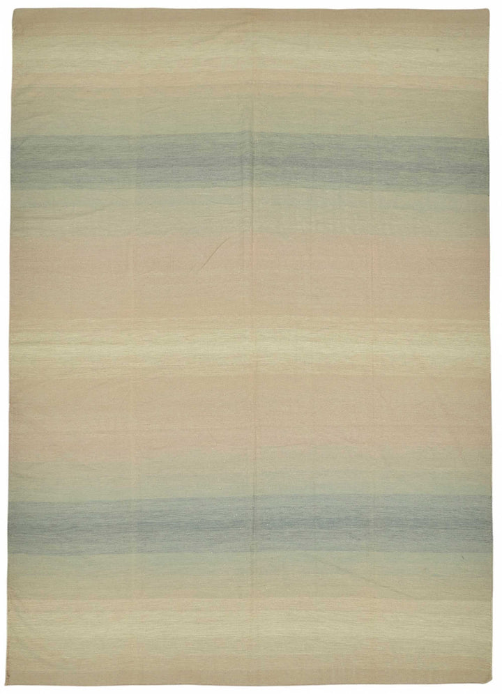 10x13 Contemporary Striped Dhurrie Kilim Rug - 48909