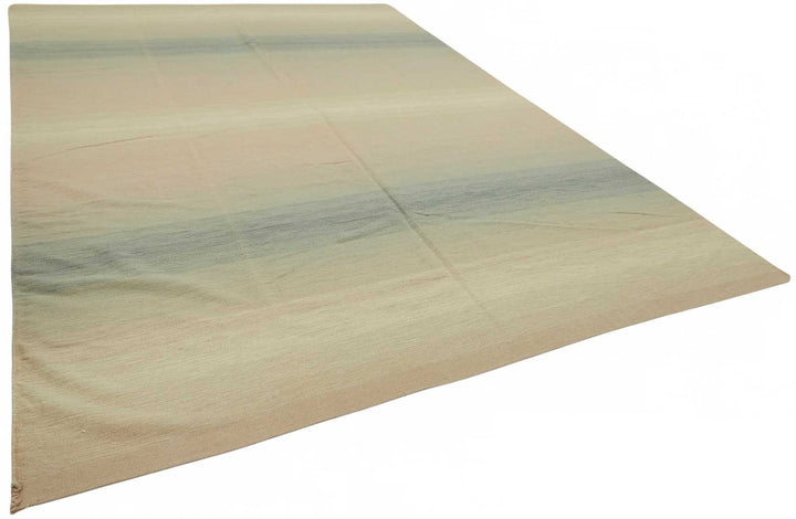 10x13 Contemporary Striped Dhurrie Kilim Rug - 48909