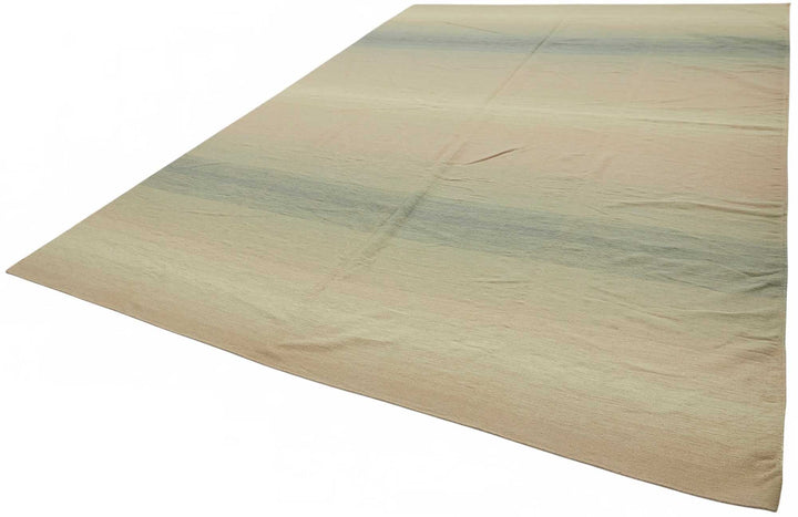10x13 Contemporary Striped Dhurrie Kilim Rug - 48909