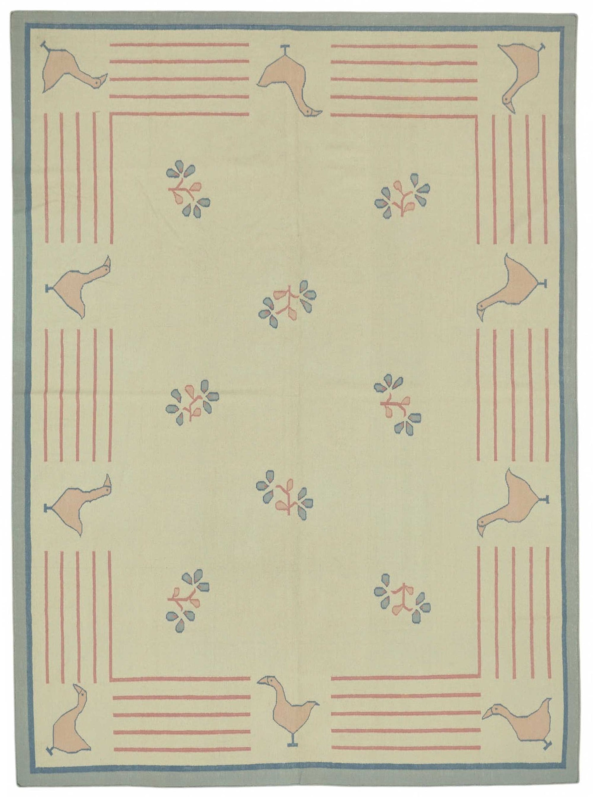 9x12 Handwoven Tribal Dhurrie Kilim Rug - 48910