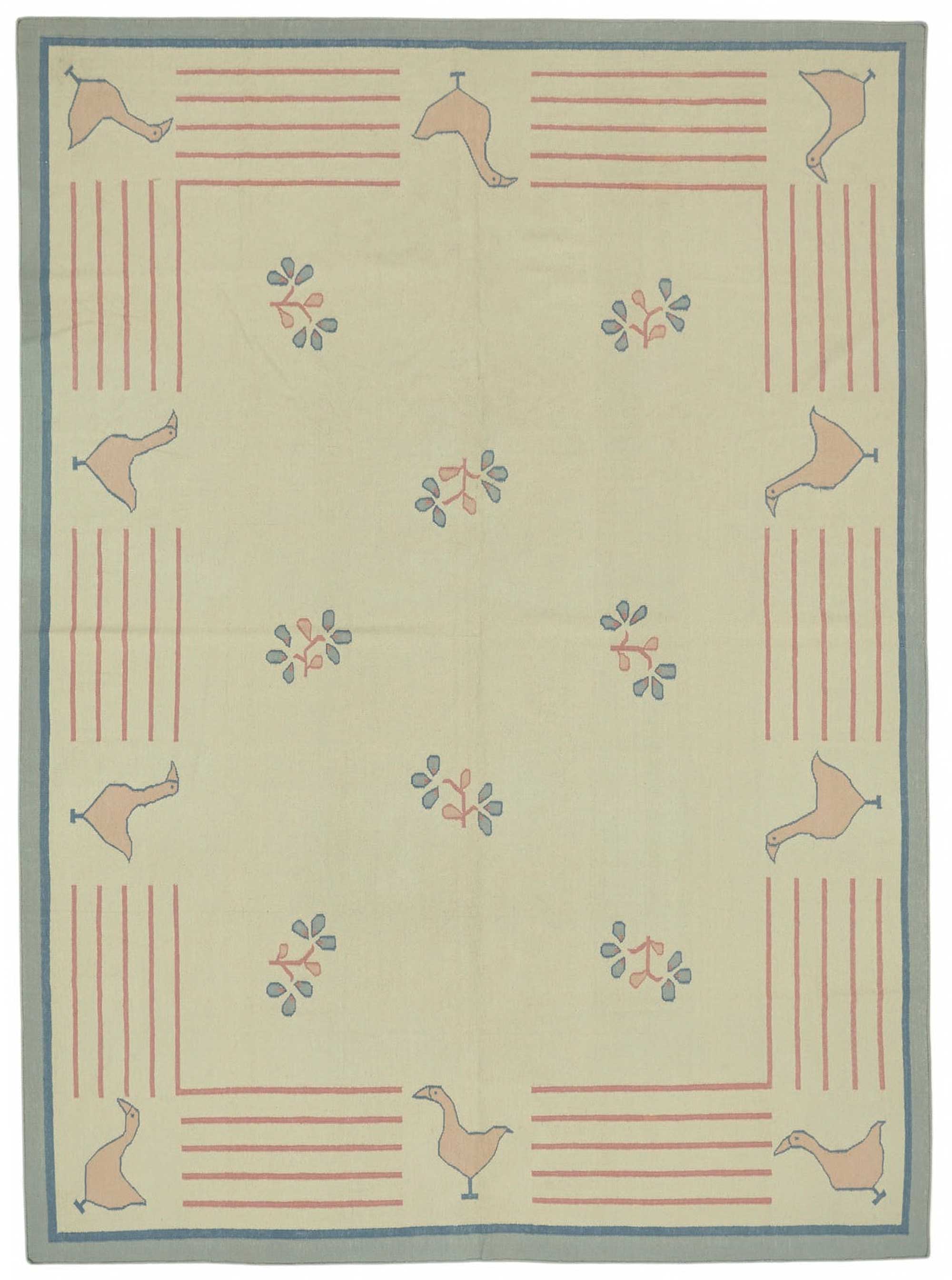 9x12 Handwoven Tribal Dhurrie Kilim Rug - 48910