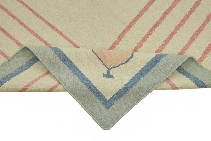 9x12 Handwoven Tribal Dhurrie Kilim Rug - 48910