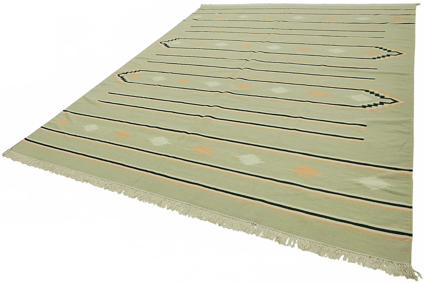 9x12 Striped Dhurrie Kilim Rug - 48911