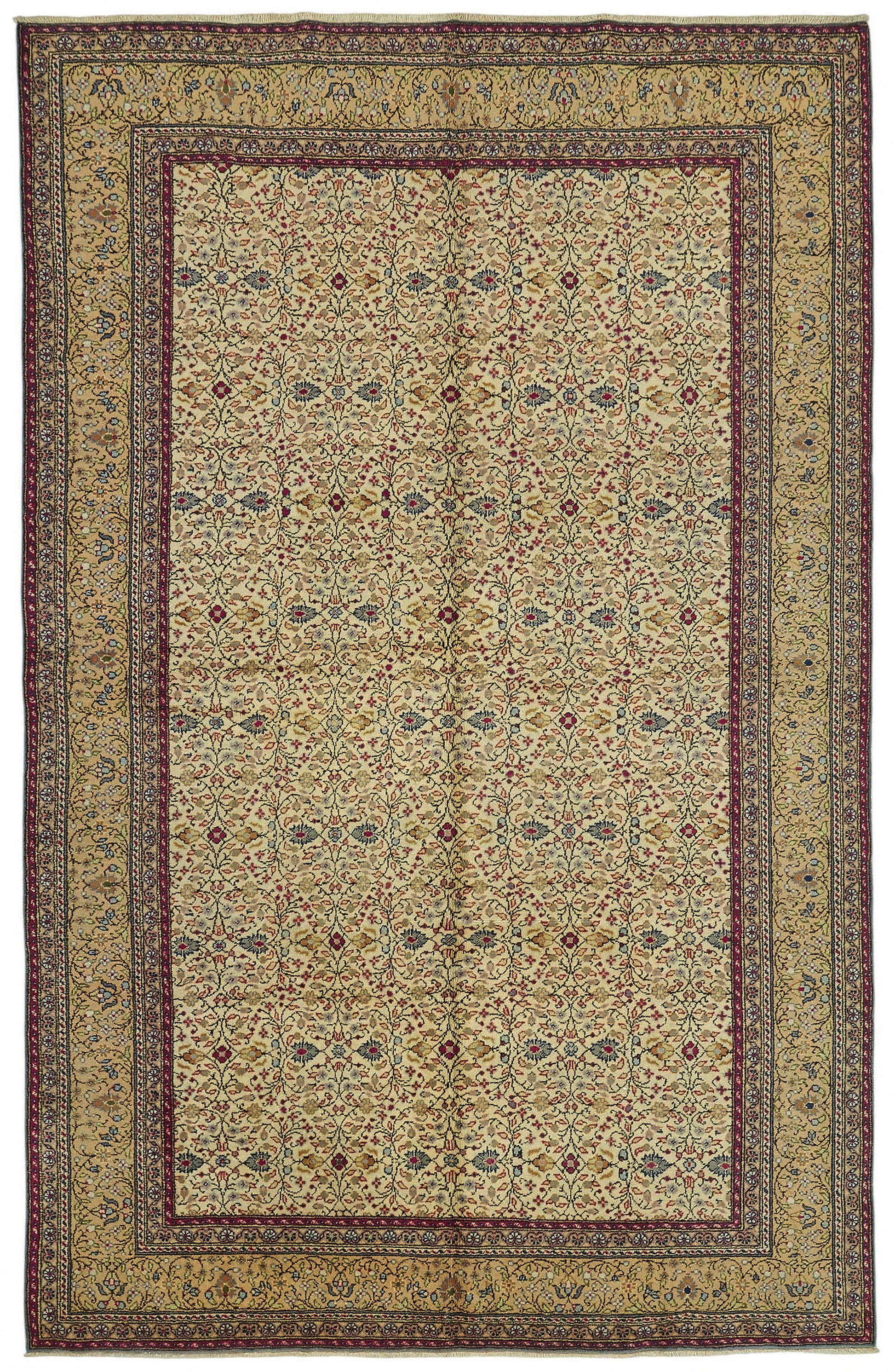 6x10 Hand-Knotted Turkish Wool Rug - 48963