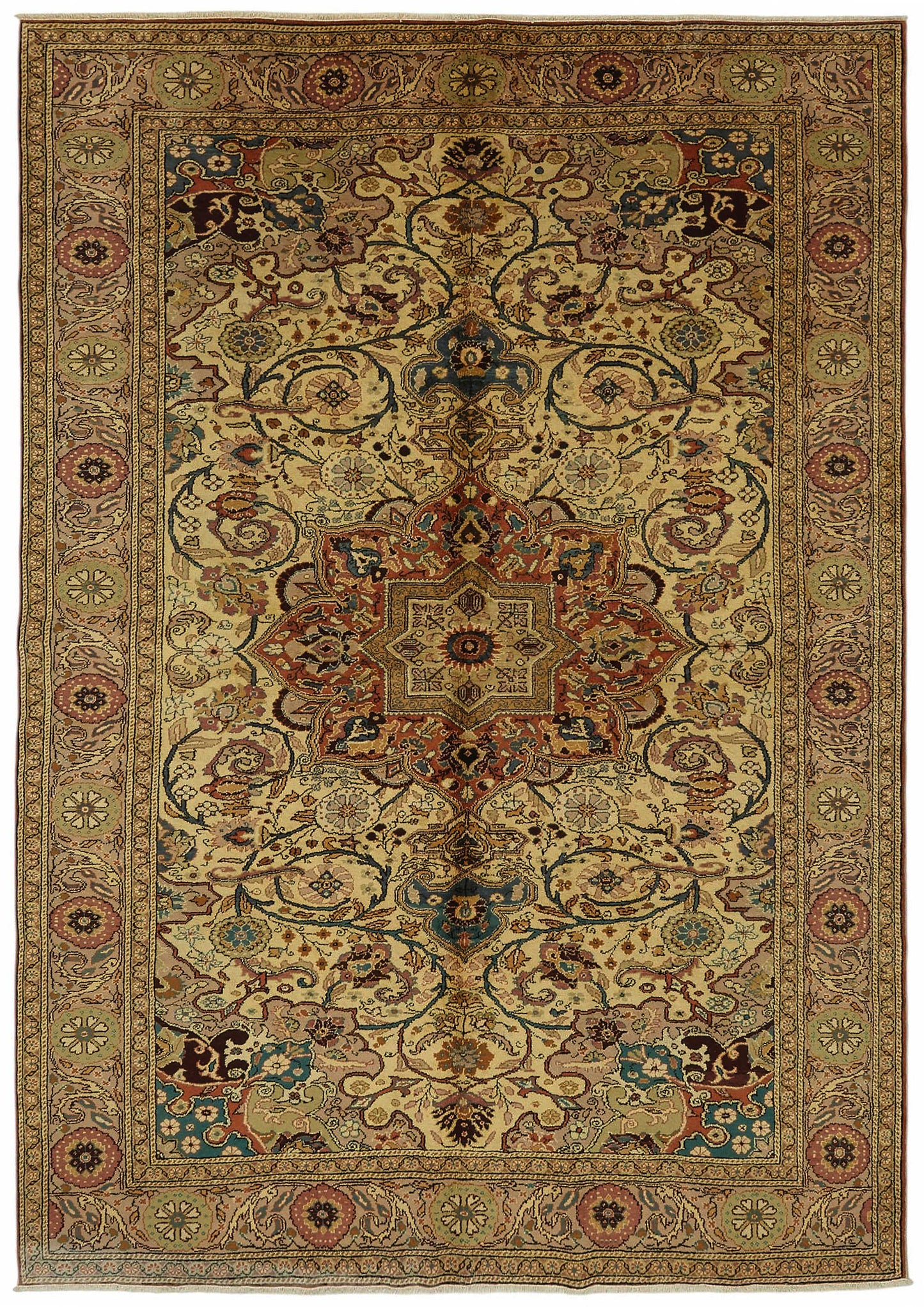 7x9 Hand-Knotted Turkish Wool Rug - 48974