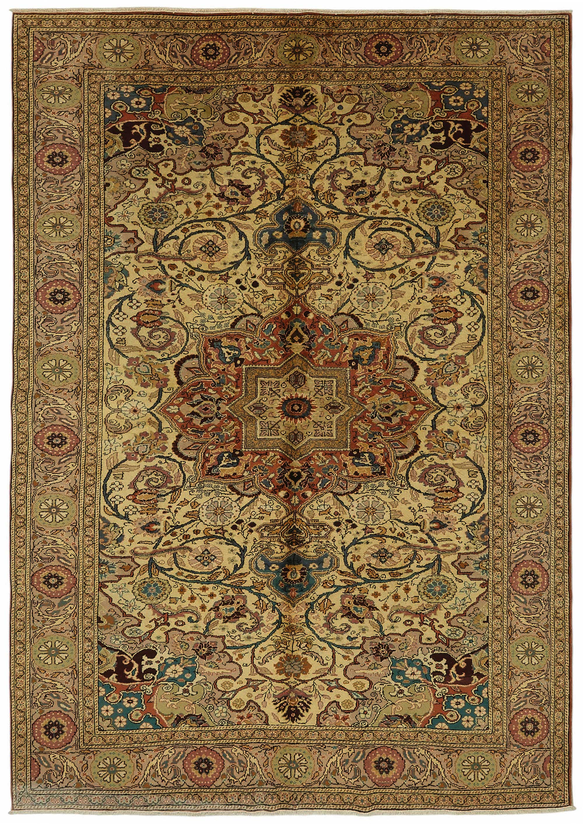 7x9 Hand-Knotted Turkish Wool Rug - 48974