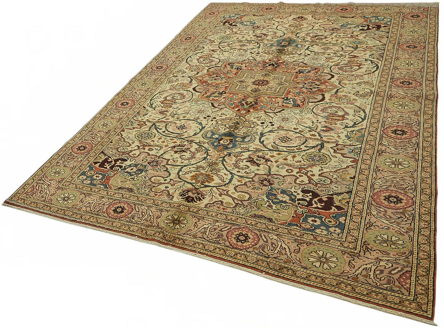 7x9 Hand-Knotted Turkish Wool Rug - 48974