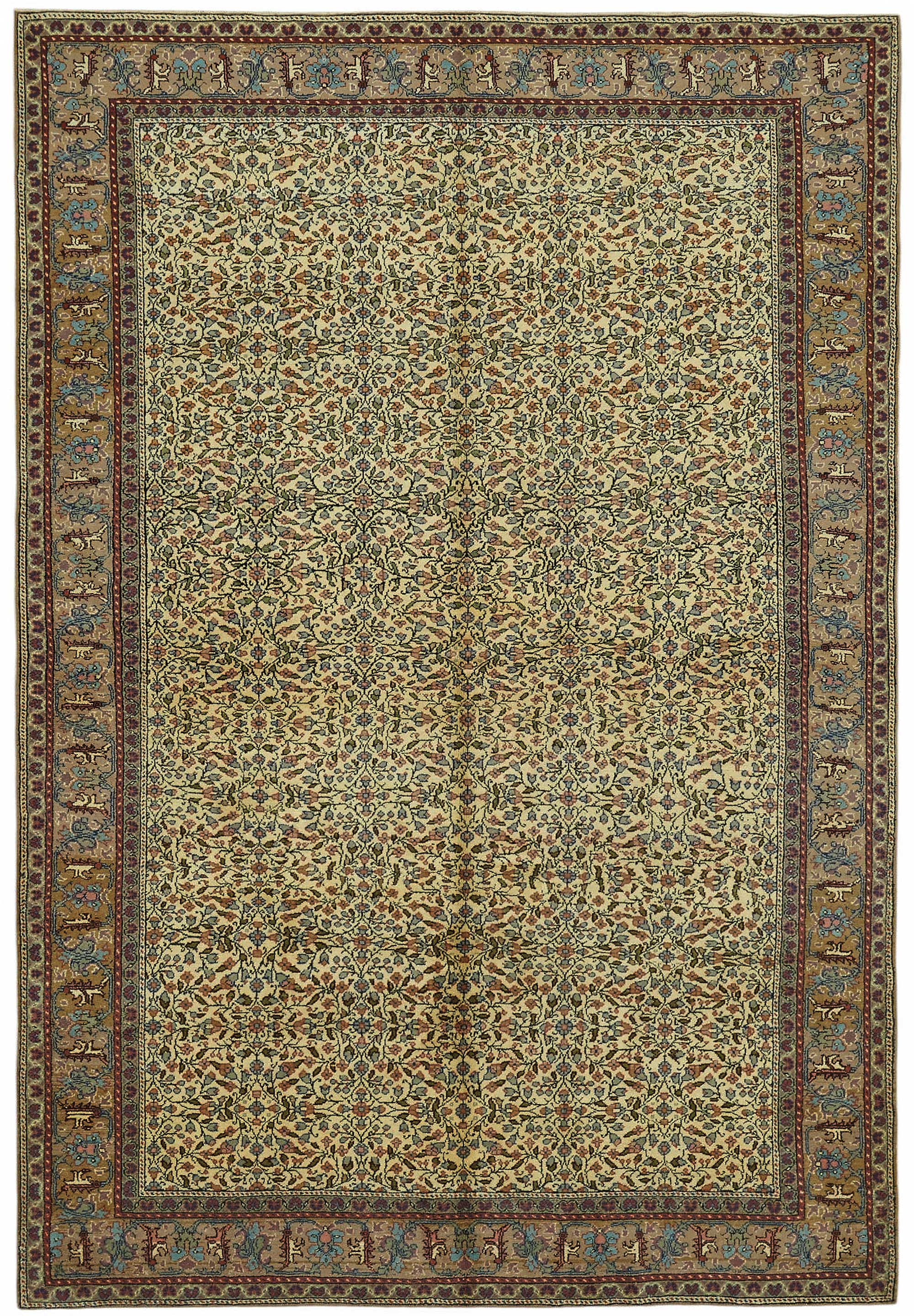 6x9 Hand-Knotted Turkish Wool Rug - 48979