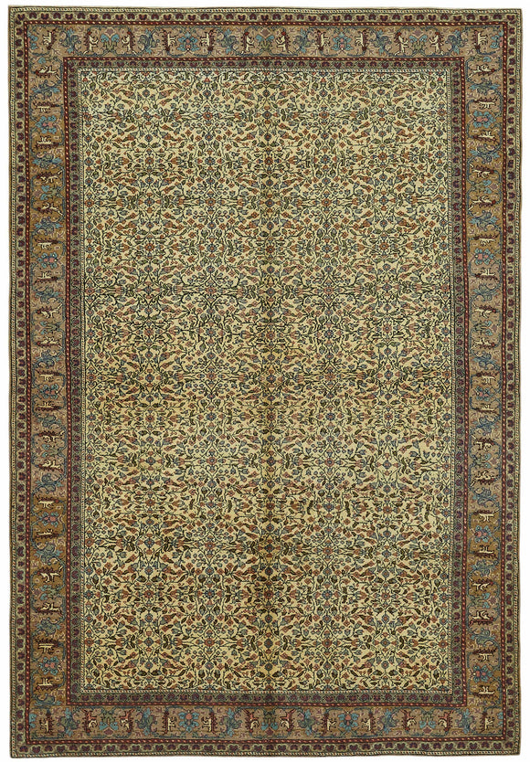 6x9 Hand-Knotted Turkish Wool Rug - 48979