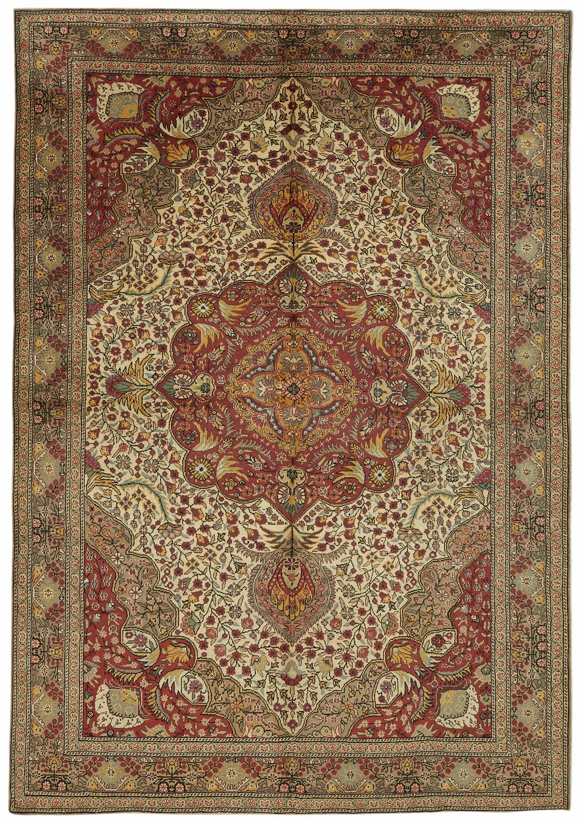 7x9 Hand-Knotted Turkish Wool Rug - 48982