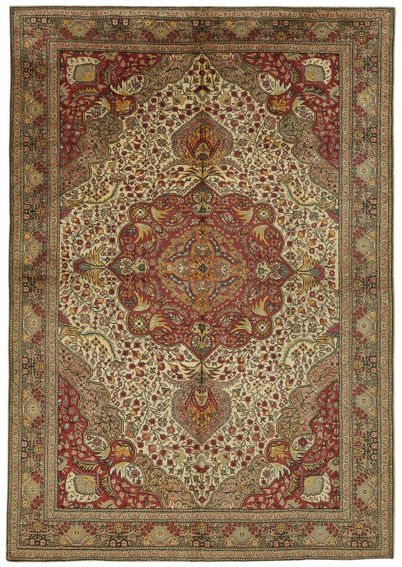 7x9 Hand-Knotted Turkish Wool Rug - 48982