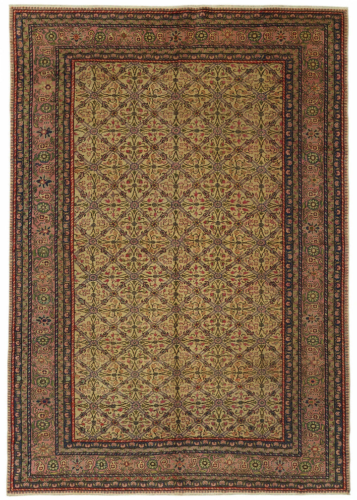 7x10 Hand-Knotted Turkish Wool Rug - 48986