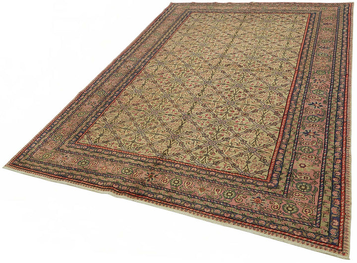 7x10 Hand-Knotted Turkish Wool Rug - 48986
