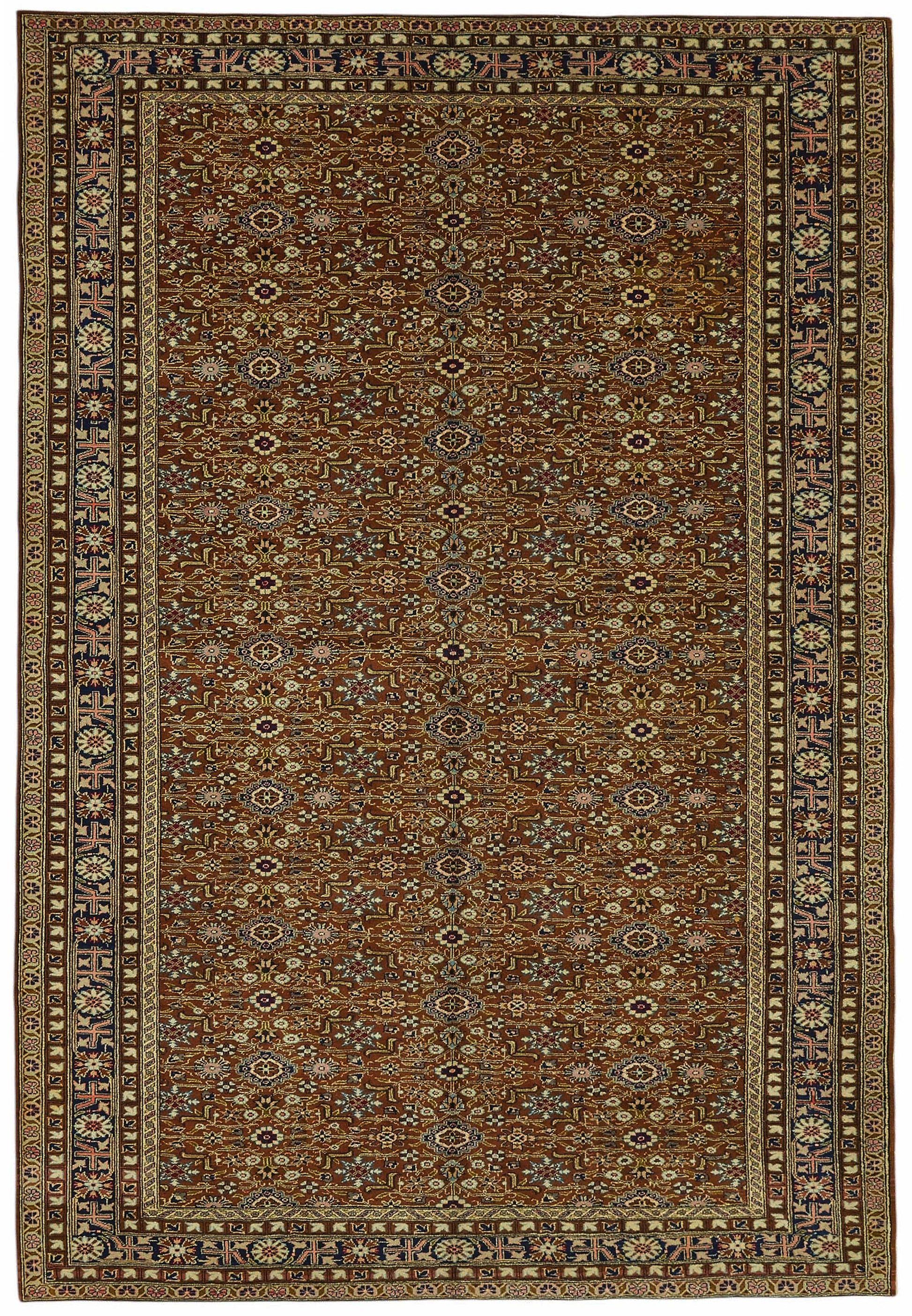 7x10 Hand-Knotted Turkish Wool Rug - 48987