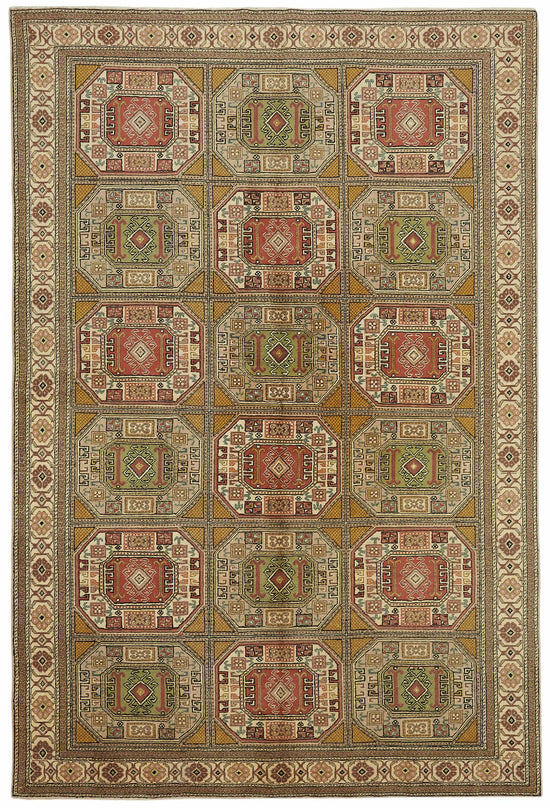 6x10 Hand-Knotted Turkish Wool Rug - 48988