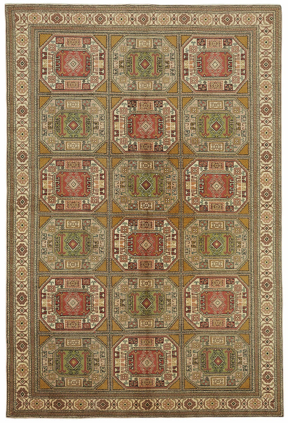 6x10 Hand-Knotted Turkish Wool Rug - 48988