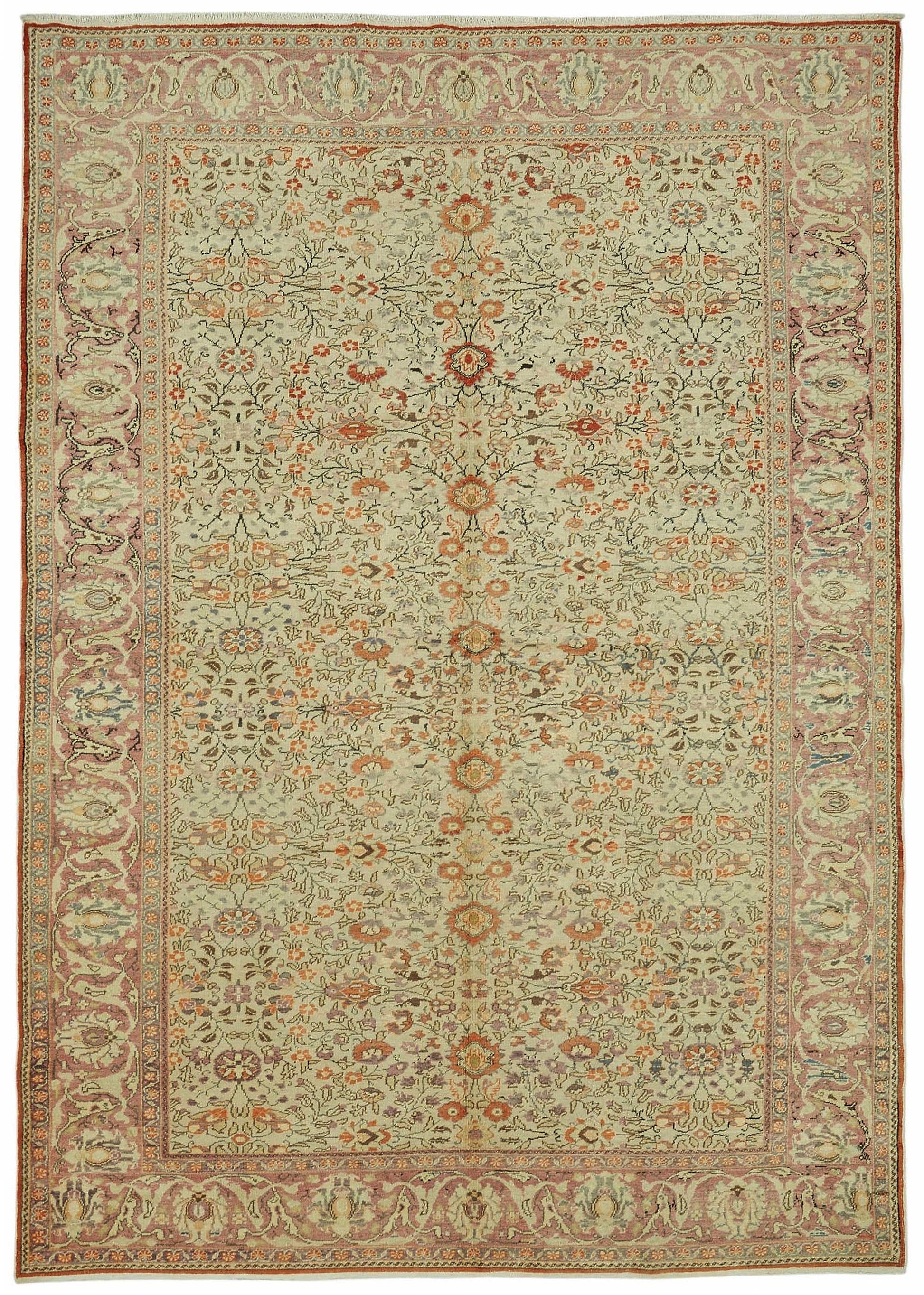 7x9 Hand-Knotted Turkish Wool Rug - 48991