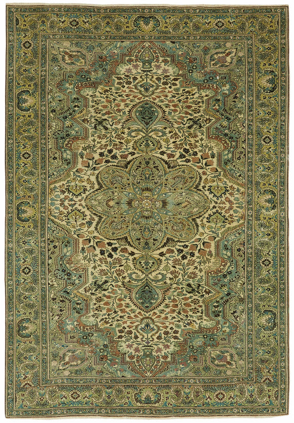 7x9 Hand-Knotted Turkish Wool Rug - 48995