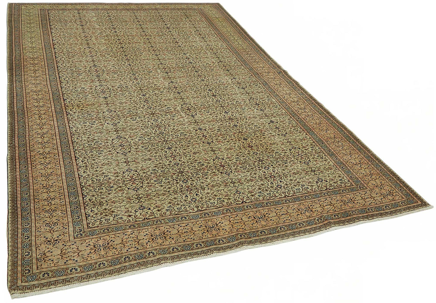 6x10 Hand-Knotted Turkish Wool Rug - 48996