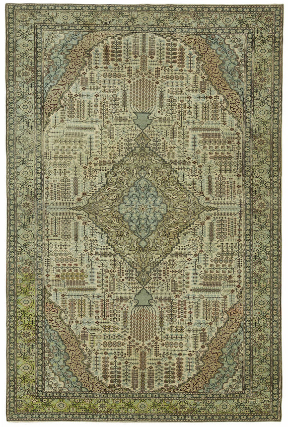 6x9 Hand-Knotted Turkish Wool Rug - 48997