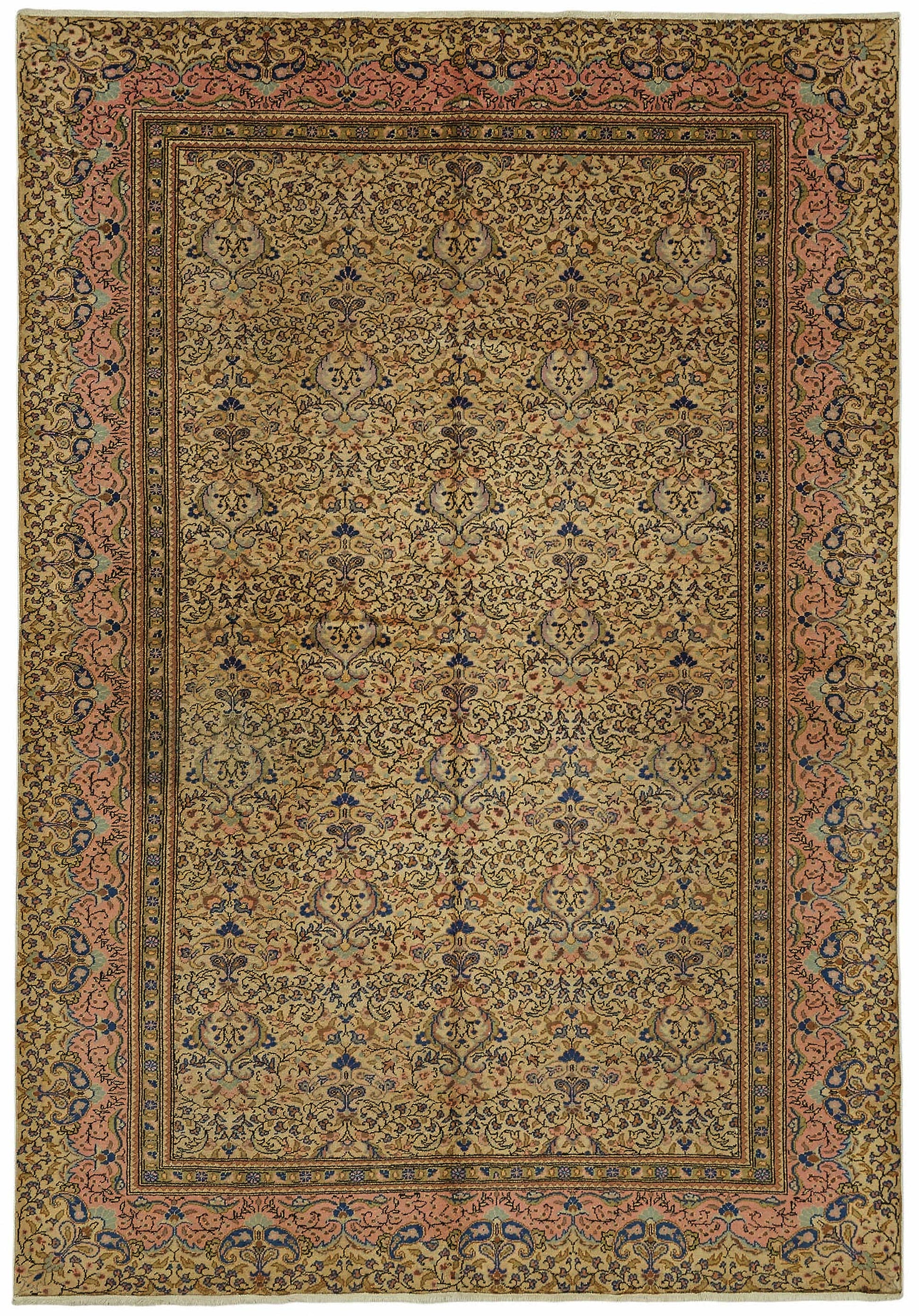 7x9 Hand-Knotted Turkish Wool Rug - 49001