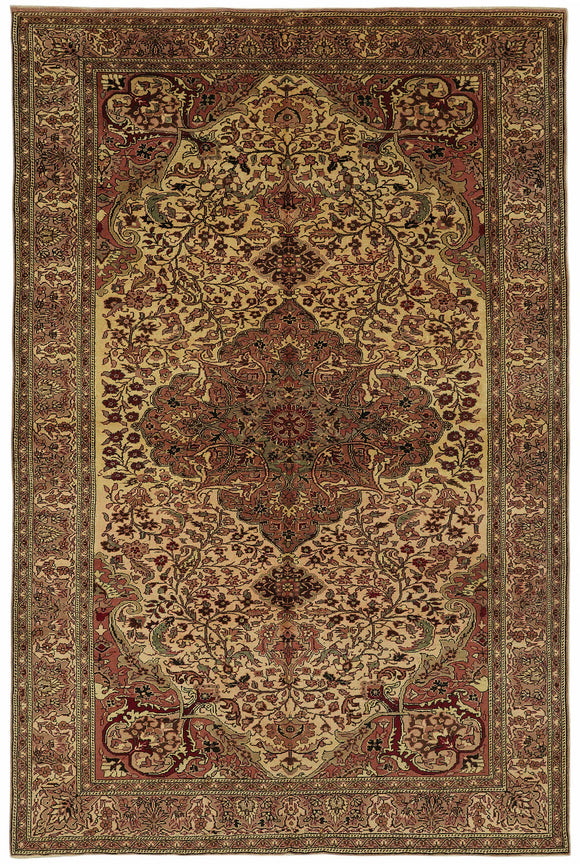 6x10 Hand-Knotted Turkish Wool Rug - 49003