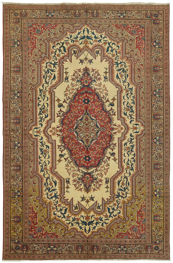 6x10 Hand-Knotted Turkish Wool Rug - 49008
