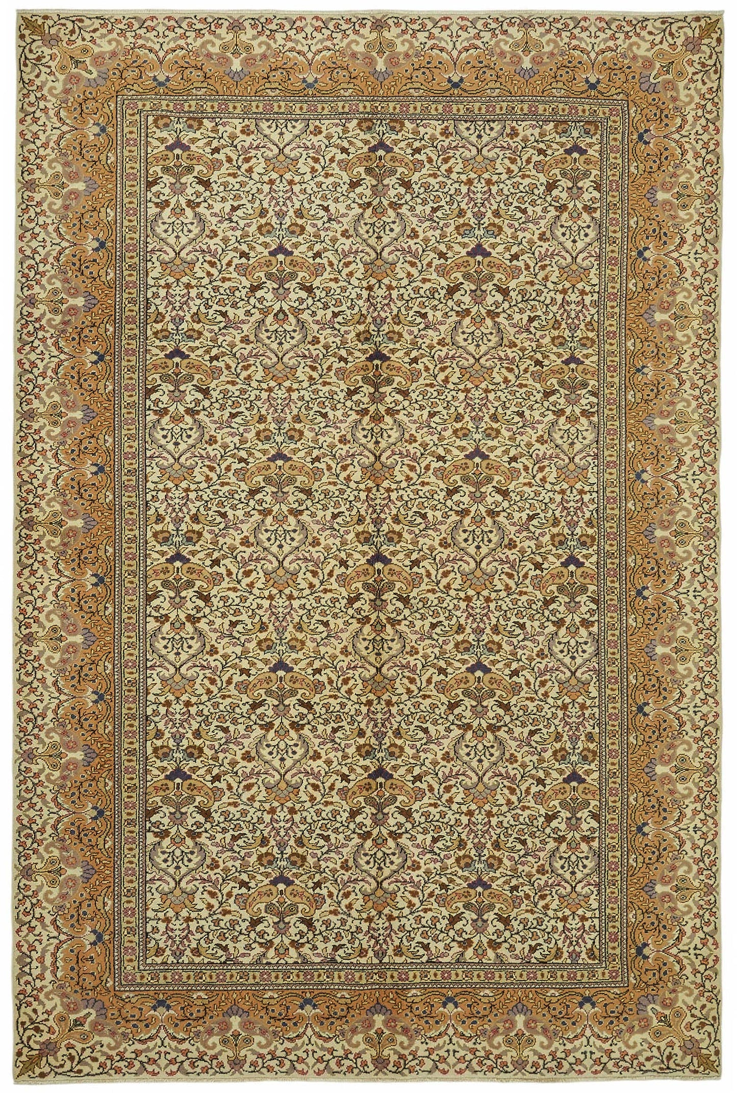 7x9 Hand-Knotted Turkish Wool Rug - 49009