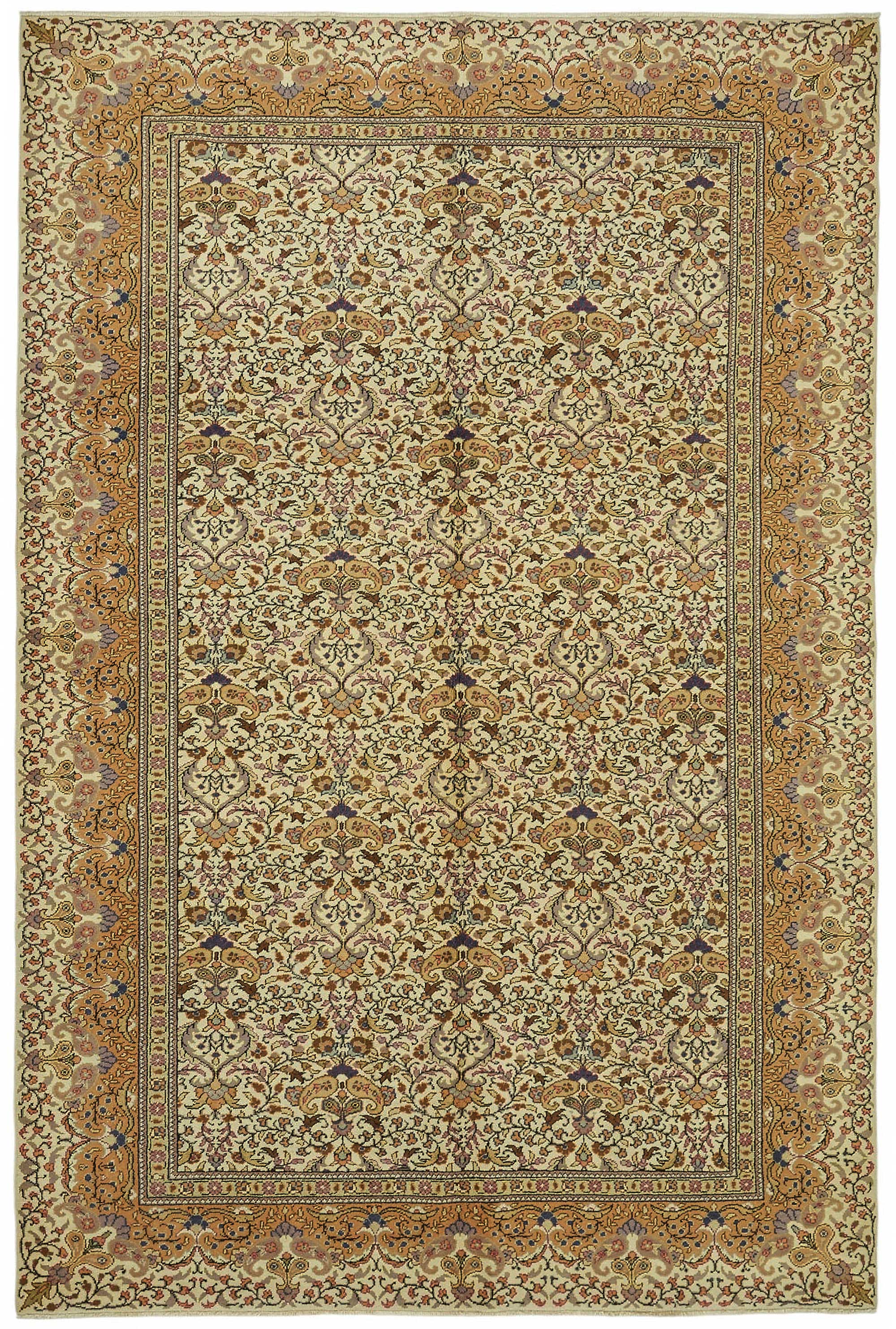 7x9 Hand-Knotted Turkish Wool Rug - 49009