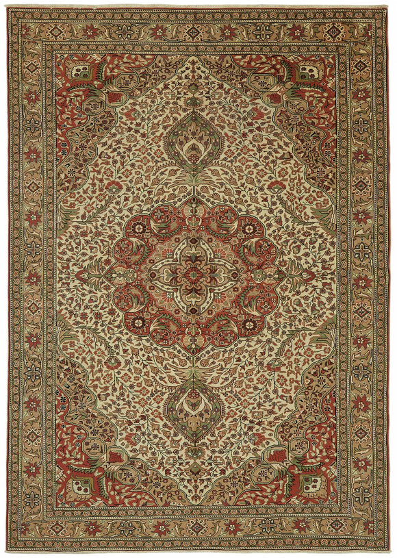 7x9 Hand-Knotted Turkish Wool Rug - 49011